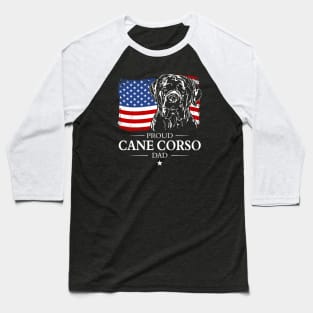 Proud Cane Corso Dad American Flag patriotic gift dog Baseball T-Shirt